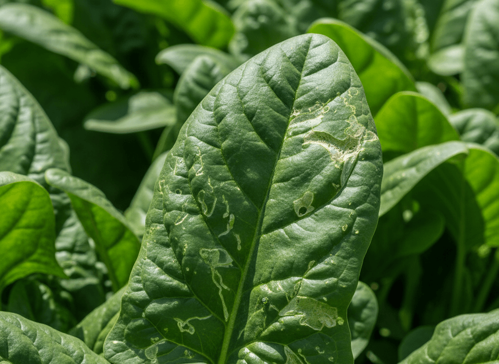 آفات اسفناج : مینوز برگ اسفناج